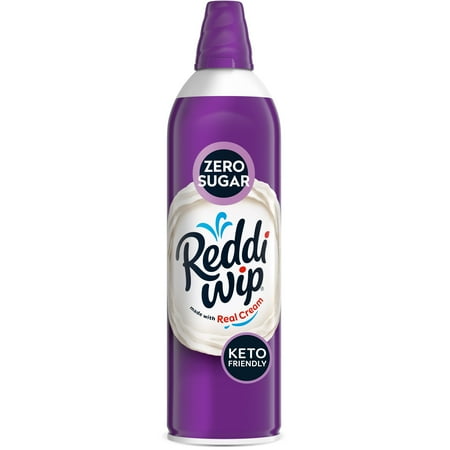 Reddi-wip Zero Sugar Whipped Topping Made with Real Cream, Perfect for Pumpkin & Apple Pie, 13 oz