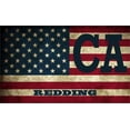 thumbnail image 1 of Redding CA California Shasta County Vintage US Flag Decal Bumper Sticker 3M Vinyl 3" x 5", 1 of 3
