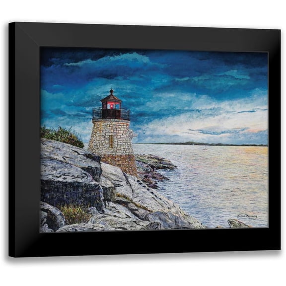 Redding, James 14x12 Black Modern Framed Museum Art Print Titled - Castle Bay Light