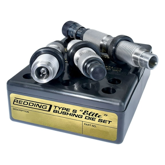 Redding Type S Elite 6mm Dasher Bushing Full Length Sizing, Bushing Neck Sizing, Bullet Seating 3 Die Set