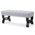 thumbnail image 1 of Reddington Light Grey Fabric Ottoman Bench, 1 of 9