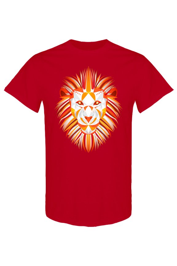 Reddish Lion Head T-Shirt Men -Image by Shutterstock, Male Large