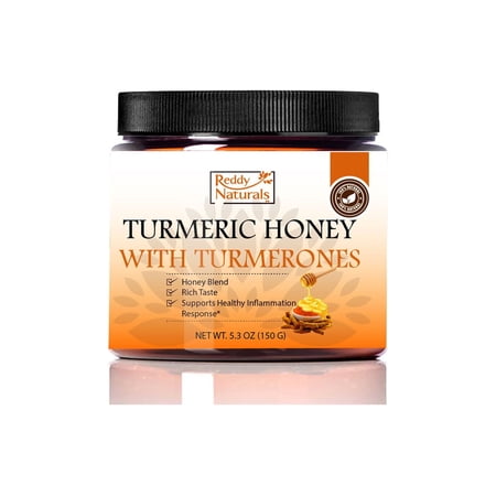 Reddy Naturals Turmeric Honey with Turmerones – Honey-Flavored Powder Blend with Curcumin 95% & Turmeric Root Oil