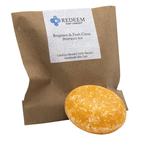 Redeem Soap Company - Bergamot & Fresh Citrus Shampoo Bar - Made in the USA, 3oz Shampoo Bar, Zero Waste, SLS Free