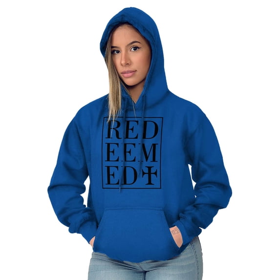 Redeemed Cross Christian Faith Hoodie Sweatshirt Women Men Brisco Brands X