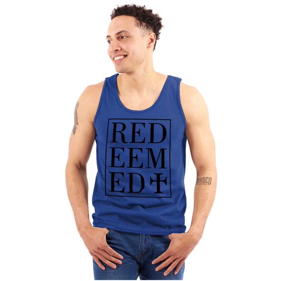 Redeemed Cross Christian Faith Plus Size Graphic Tank Top Brisco Brands 2X