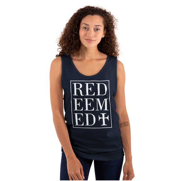 Redeemed Cross Christian Faith Tank Top T Shirts Men Women Brisco Brands M