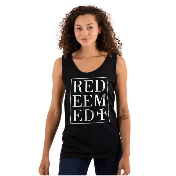 Redeemed Cross Christian Faith Tank Top T Shirts Men Women Brisco Brands S