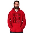 thumbnail image 1 of Redeemed Cross Christian Faith Unisex Plus Fleece Graphic Hoodie Brisco Brands 2X, 1 of 5