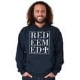 thumbnail image 1 of Redeemed Cross Christian Faith Unisex Plus Fleece Graphic Hoodie Brisco Brands 4X, 1 of 4