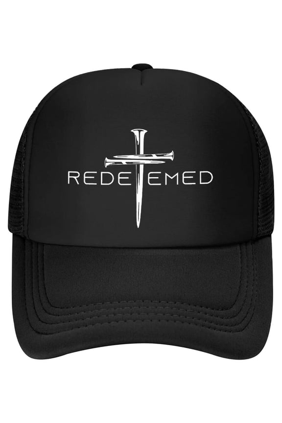 Redeemed Cross Nails Faith in God Jesus Christ Christian Men Baseball Cap