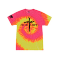 thumbnail image 1 of Redeemed Cross Nails Mens Christian American Flag Sleeve T-shirt Graphic Tee-Fluorescent Swirl-small, 1 of 1