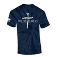 thumbnail image 1 of Redeemed Cross Nails Mens Christian American Flag Sleeve T-shirt Graphic Tee Graphic Tee-Navy Tie Dye-xxl, 1 of 1