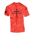thumbnail image 1 of Redeemed Cross Nails Mens Christian American Flag Sleeve T-shirt Graphic Tee Graphic Tee-Red Tie Dye-xxl, 1 of 4