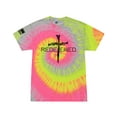 thumbnail image 1 of Redeemed Cross Nails Mens Christian American Flag Sleeve T-shirt Graphic Tee Graphic Tee-Silver Rainbow Tie Dye-xl, 1 of 1