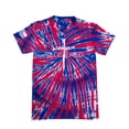 thumbnail image 1 of Redeemed Cross Nails Mens Christian American Flag Sleeve T-shirt Graphic Tee Graphic Tee-Union Jack Tie Dye-xl, 1 of 1