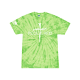 thumbnail image 1 of Redeemed Cross Nails Mens Christian American Flag Sleeve T-shirt Graphic Tee-Spider Lime-xl, 1 of 1