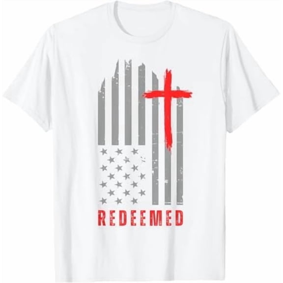 Redeemed Cross Nails Mens Christian Jesus Shirt Short Sleeve T-Shirt Religious Graphic Tee Tops for Women Men