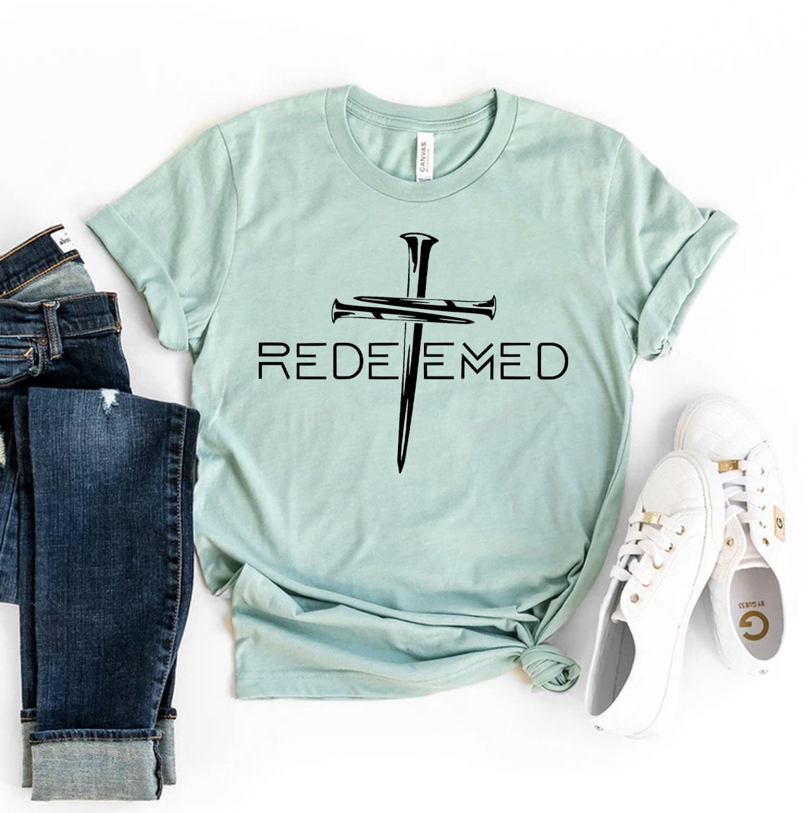 Redeemed Religious Church Retro Custom Christian Inspirational T-Shirt Redeemed Religious Church Retro Custom Christian Inspirational T-Shirt