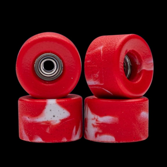 Redemption Abstract Fingerboard Wheels - Big Bowl Red and Gray
