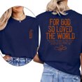 thumbnail image 1 of Redemptive For God So Loved the World John 3:16 Print Tshirts Bible Verse Graphic Tees Eternal Life Faith Based Casual Short Sleeve Tops for Daily Outfits, 1 of 6