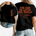 thumbnail image 1 of Redemptive For God So Loved the World John 3:16 Print Tshirts Bible Verse Graphic Tees God Gave His Son Eternal Life Faith Based Design Casual Tops Black,2XL, 1 of 8