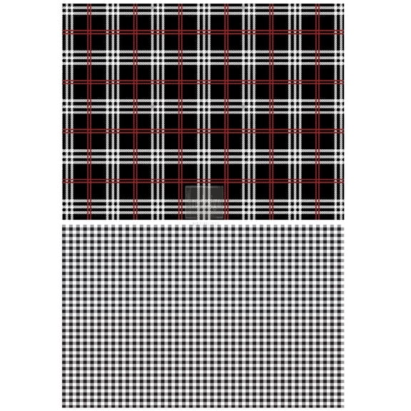 Redesign Decor Transfers Gingham Black size 23"x 33"