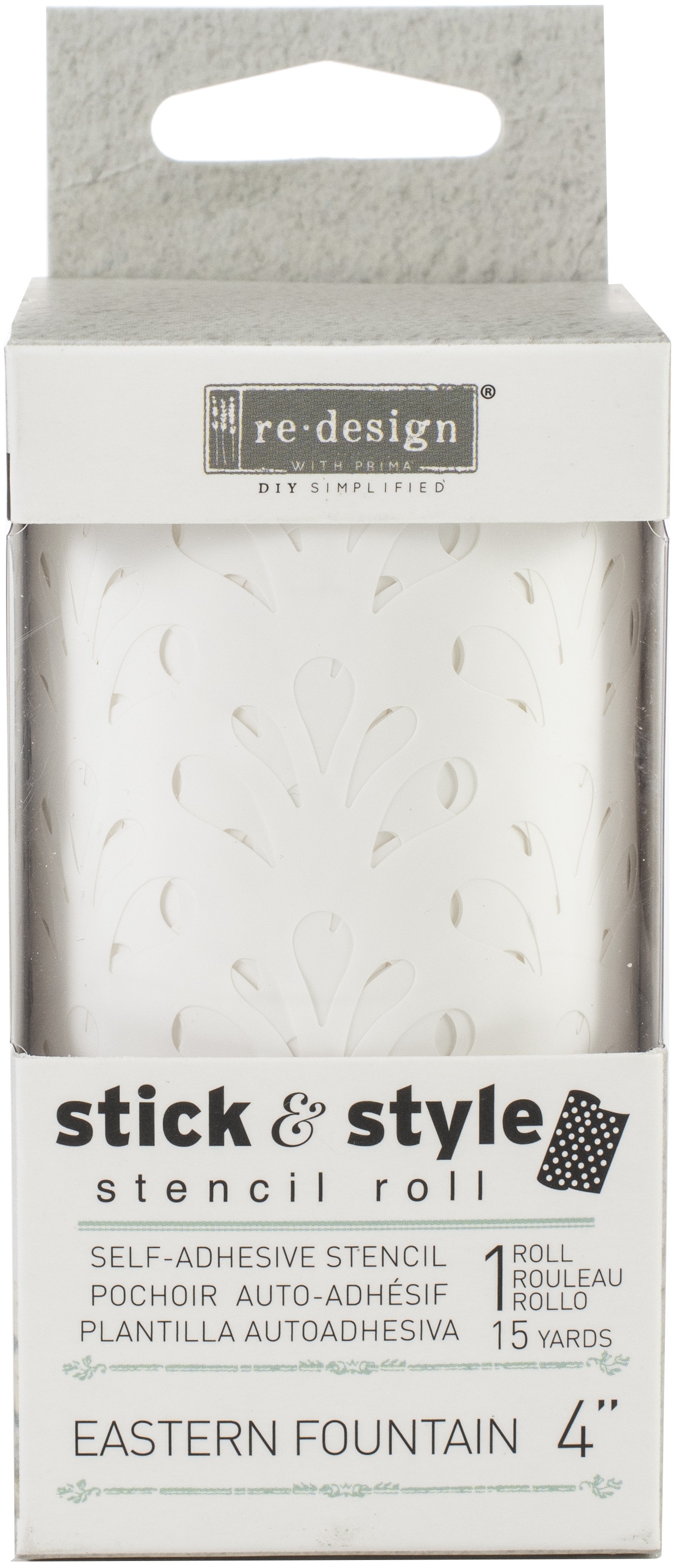 Redesign Stick & Style Stencil Roll 4"X15ydEastern Fountain