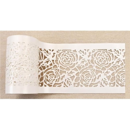 Redesign Stick & Style Stencil Roll 4"X15yd-Tea Rose Garden