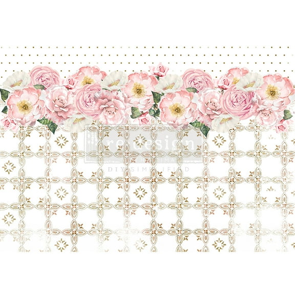 Redesign With Prima Redesign Decor Rice Paper - Tranquil Bloom - 11.5"x16.25" UPC 655350651251