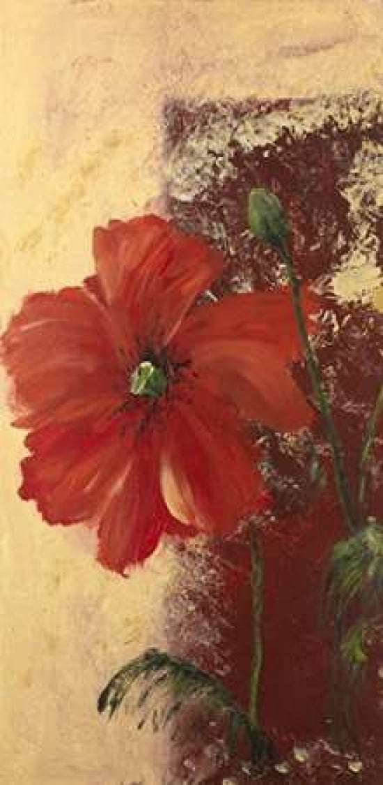 Redfloral I Canvas Art - Katharina Schottler (24 x 48)