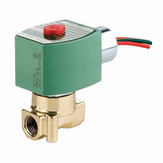 Solenoid Valve, 2-Way, 2-Position, Normally Closed, 1/4 in Pipe Size, 24V DC, Cryogenic, Brass