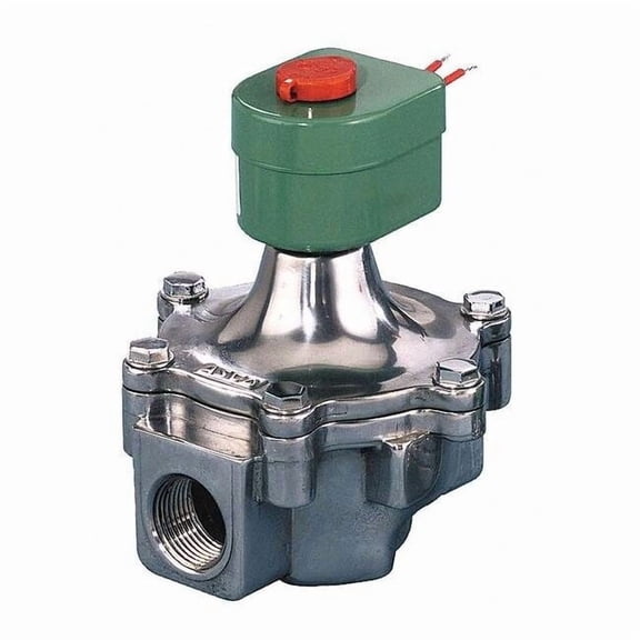Solenoid Valve, 2-Way, 2-Position, Normally Open, 1-1/4 in Pipe Size, 120V AC, High Flow, Aluminum