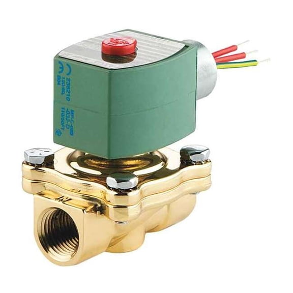Redhat Solenoid Valve,Brass,NC,Air,Inert Gas HT8210G094