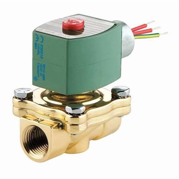 Redhat Solenoid Valve,Brass,NO,Air, Inert Gas 8210G013