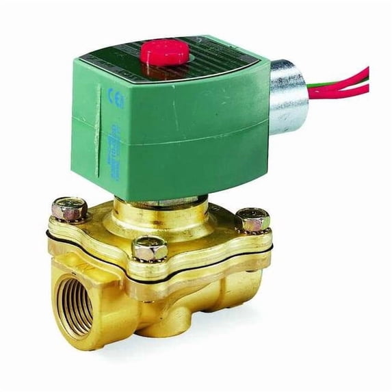 Redhat Solenoid Valve,Brass,NO,Air, Inert Gas 8210G033
