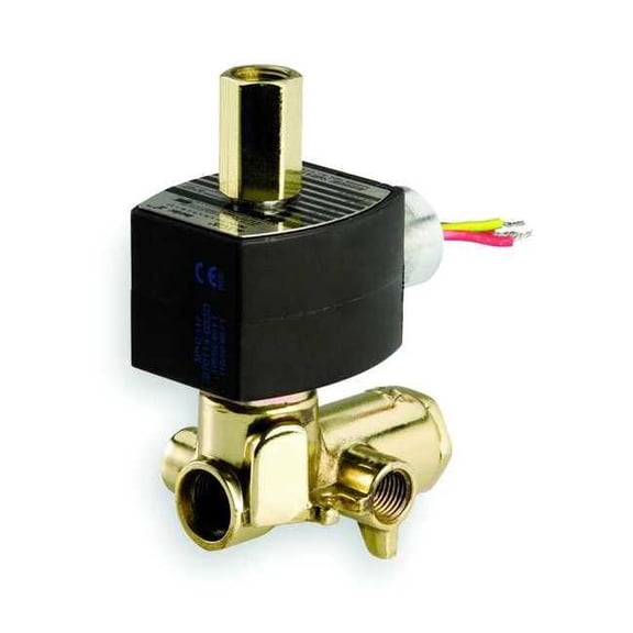 Solenoid Valve, 4-Way, 2-Position, Universal, 1/4 in Pipe Size, 120V AC, NAMUR Mount, Brass, NBR