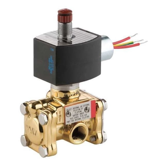 Redhat Solenoid Valve,SS,NC,Air, Inert Gas,1/2" EV8316G384V24/DCDD