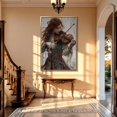 thumbnail image 1 of Redheaded Violinist Art Poster, Abstract Music Wall Decor Home Decor, 24x36 UNFRAMED, 1 of 3