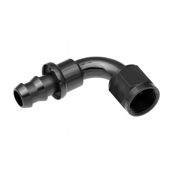 Red Horse Performance -10 90 degree AN/JIC push lock hose end - clear 2090-10-5