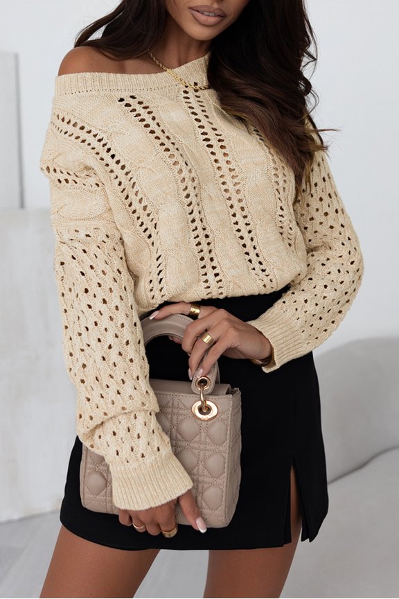 Boost Your Look with Our Chic Drop Shoulder Sweater!