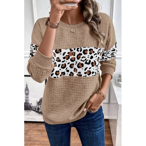 Redhotype Chic Leopard Crewneck Sweatshirt - Warm & Stylish!