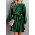 thumbnail image 1 of Redhotype Chic Tie-Waist Crinkle Velvet Dress – Retro Elegance Unveiled, 1 of 8