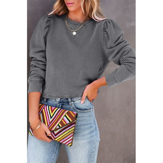 Redhotype Chic Vintage Puff Sleeves - Must-Have Sweatshirt for Women