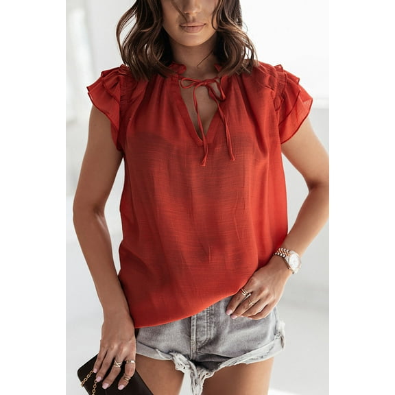 Redhotype Flattering Tiered V-Neck Top: Style & Comfort!