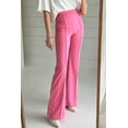 thumbnail image 1 of Redhotype Flirty Pink Flares - High Waist, Curvy Fit, Fashionista Solid!, 1 of 8