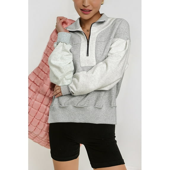 Redhotype Streamlined Zip-Up Collar Hoodie - Flattering Shift Cut