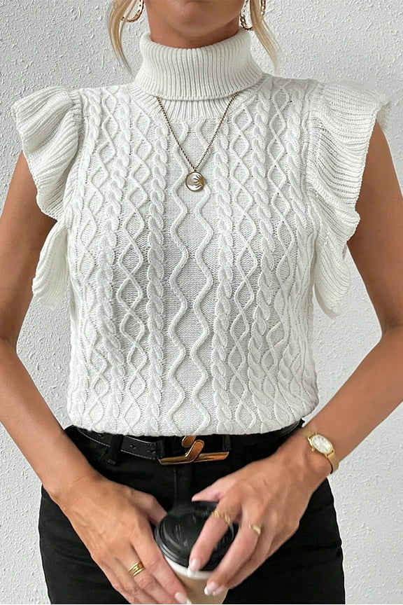 Stylish White Turtle Neck, Knit for Every Woman's Wardrobe!