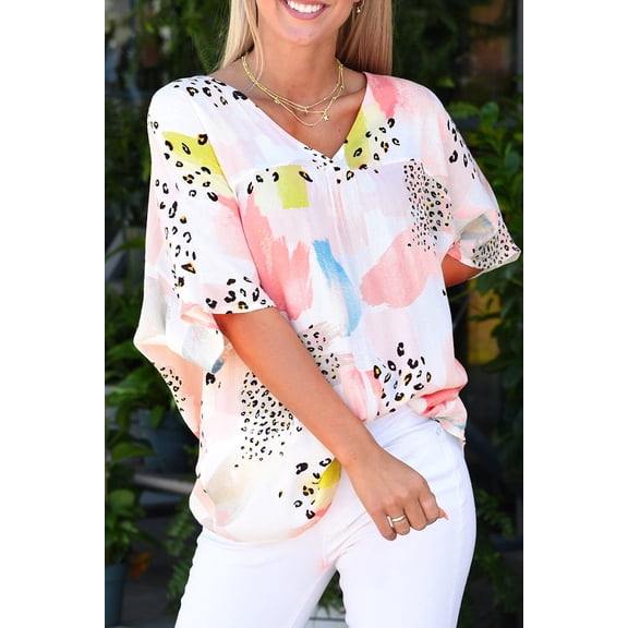 Redhotype V-Neck Animal Print Top: Summer Casual Chic!