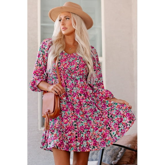 Redhotype V-Neck Boho Chic Floral Dress – Spring/Summer Soirees